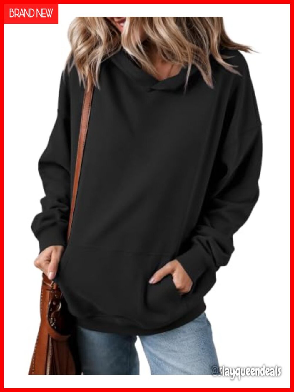 Women Oversized Pullover Hoodie Polyester Spandex Relaxed Fit Sweatshirt